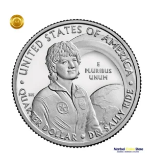 2022 P, D, S Dra. Sally Ride, American, Women Quarter Series, Monedas Mujeres Americanas 25 centavos 2022 P-D-S Dr. Sally Ride: Serie Mujeres Americanas - American Women Quarter