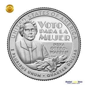 2022-Mujeres-Americanas-4ta 2022 P, D, S Nina Otero-Warren. American Women, Mujeres Americanas 25 centavos