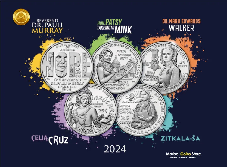 2024 P-D-S Zitkala-Ša: Serie Mujeres Americanas - American Women Quarter - Imagen 5