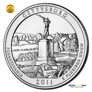 2011 P-D Pennsylvania: Parque Nacional Histórico Gettysburg - America the Beautiful Quarter