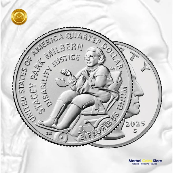 2025 P-D-S Stacey Park Milbern: Serie Mujeres Americanas - American Women Quarter - Imagen 4
