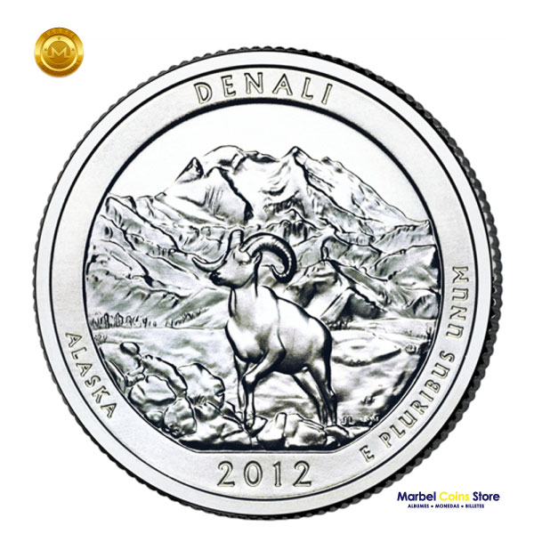 2012 P-D Alaska: Parque Nacional Denali - America the Beautiful Quarter