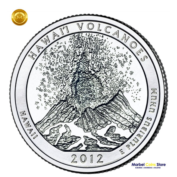 2012 P-D Hawái: Parque Nacional de los Volcanes de Hawái - America the Beautiful Quarter