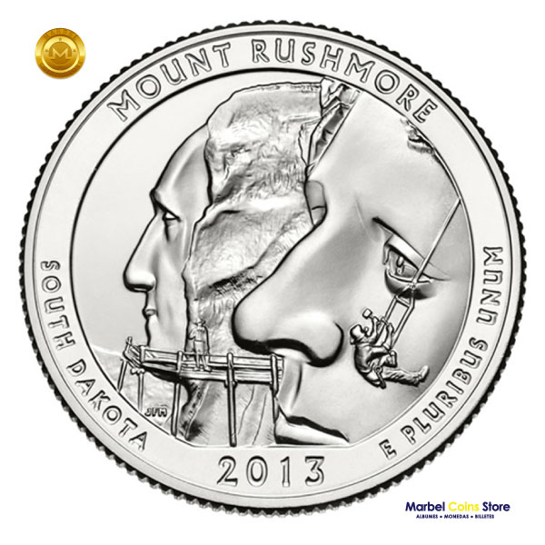 2013 P, D. Mount Rushmore Parque Nacional 25ctvs