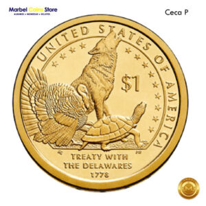 2013 1 Dólar USA Nativo Americano (Tratado de Delaware)