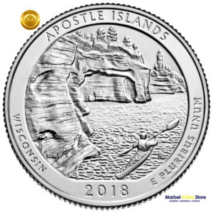 2018 P-D Wisconsin: Parque Nacional Apostle Islands - America the Beautiful Quarter