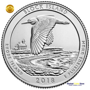 2018 P-D Rhode Island: Parque Nacional Block Island - America the Beautiful Quarter