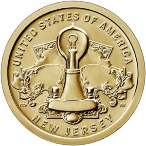 2019 P-D Nueva Jersey: American Innovation Dollar (Bombilla Eléctrica)