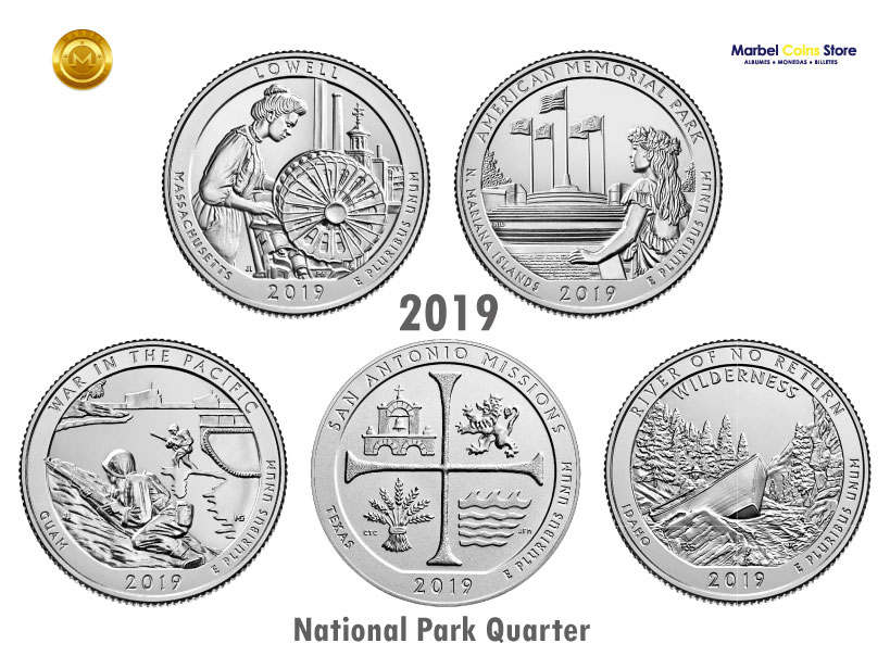 2019 P-D Islas Marianas del Norte: Parque American Memorial - America the Beautiful Quarter - Imagen 3