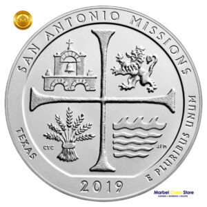 2019 P-D Texas: Parque Nacional Misiones de San Antonio - America the Beautiful Quarter   