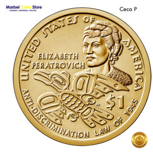 2020 1 Dólar USA Nativo Americano (Elizabeth Peratrovich)