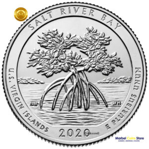 2020 P-D Islas Vírgenes: Parque Nacional Salt River Bay (Mangle) - America the Beautiful Quarter   