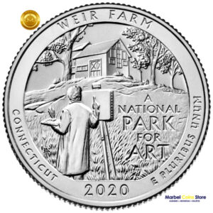 2020 P-D Connecticut: Parque Nacional Weir Farm (Arte) - America the Beautiful Quarter