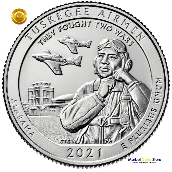 2021 P-D Aviadores de Tuskegee: America the Beautiful Quarter, Parques Nacionales