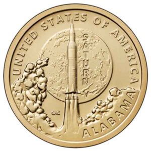 2024--Alabama-Innovation-Dollar-Coin 2024 P-D Alabama: American Innovation Dollar (Saturno V)