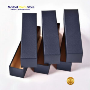Caja Azul 5x22cm para Almacenar Monedas
