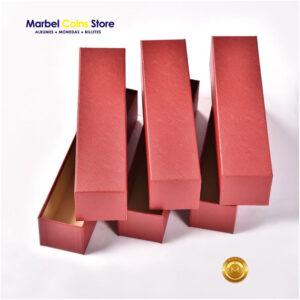 Caja Roja 5x22cm para Almacenar Monedas