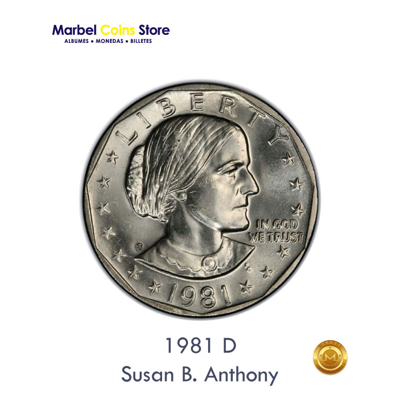 1981 P-D-S, Susan B. Anthony Unc $1 Dólar - Imagen 5