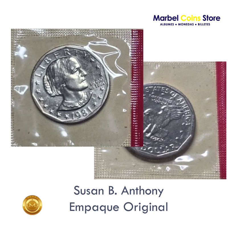 1981 P-D-S, Susan B. Anthony Unc $1 Dólar - Imagen 6