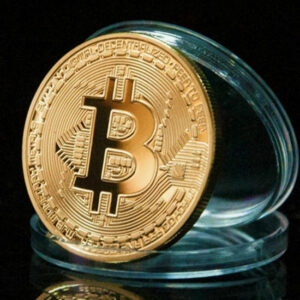 Moneda de Colección Bitcoin (Chapada en Oro 24k)
