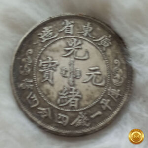 Moneda del Dragón Yuan (Dólar de Dragón) de la Dinastía Qing