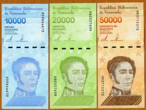 et Billetes Venezuela 2019-2020 (10k, 20k, 50k Bolívares)