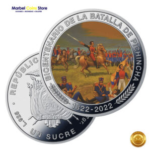 Moneda 1 Sucre Bicentenario Batalla de Pichincha (1822-2022)