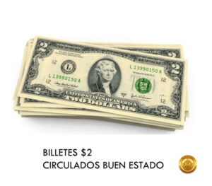 Billetes de  USA Circulados (Muy Buena Condición)