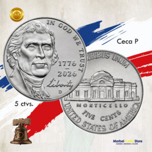 2026 5 ctvs USA Semiquincentenario (Libertad en Evolución)