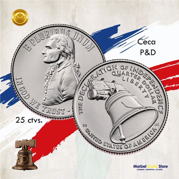 2026 25 ctvs USA Semiquincentenario (Declaración de Independencia) - Imagen 3