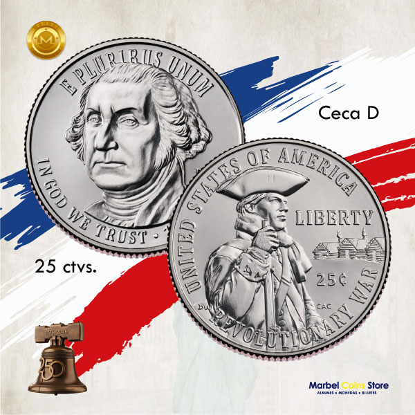 2026 25 ctvs USA Semiquincentenario (Guerra de Independencia) - Imagen 3