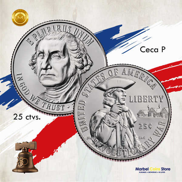 2026 25 ctvs USA Semiquincentenario (Guerra de Independencia)