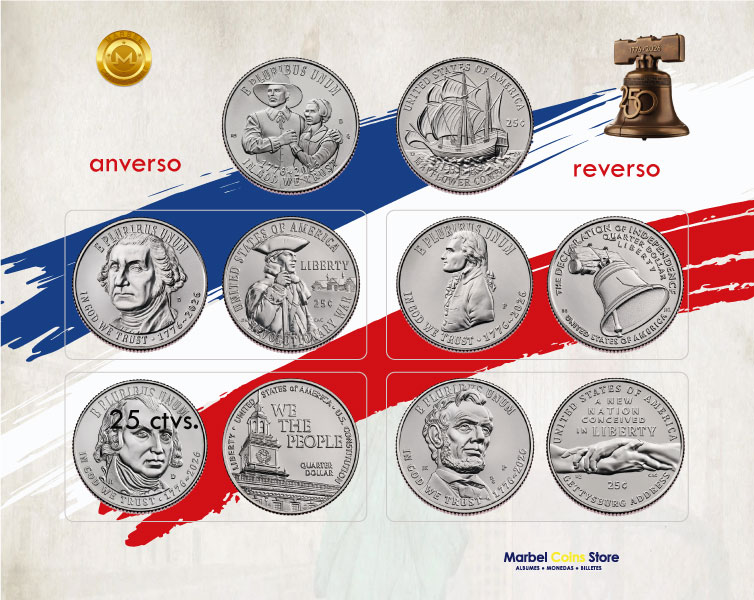 2026 25 ctvs USA Semiquincentenario (Declaración de Independencia) - Imagen 4