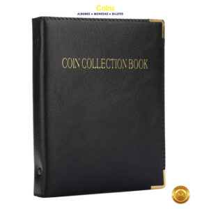 Carpeta Álbum Premium de Cuero para Colección de 480 Monedas (Multipropropósito)