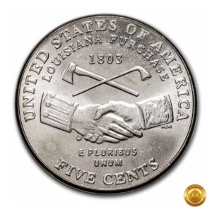 PAZ-2004-A 2004 P -D Moneda 5 Centavos "Louisiana Purchase" - Westward Journey Tratado de Paz