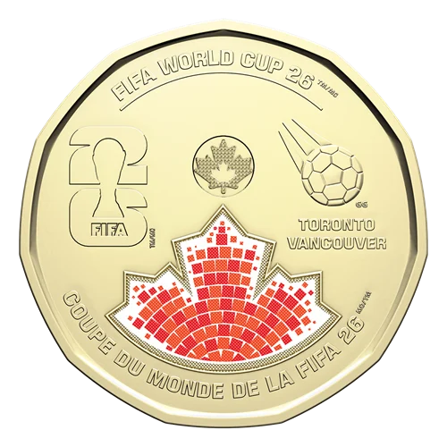 2026 Set de 5 Monedas Conmemorativas Canadá - Copa Mundial de la FIFA - Imagen 4