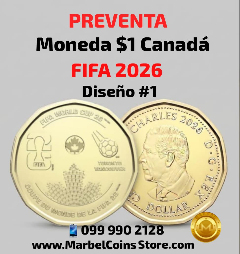 Moneda de $1 Dólar Canadá 2026 - Copa Mundial de la FIFA (UNC) - Imagen 2