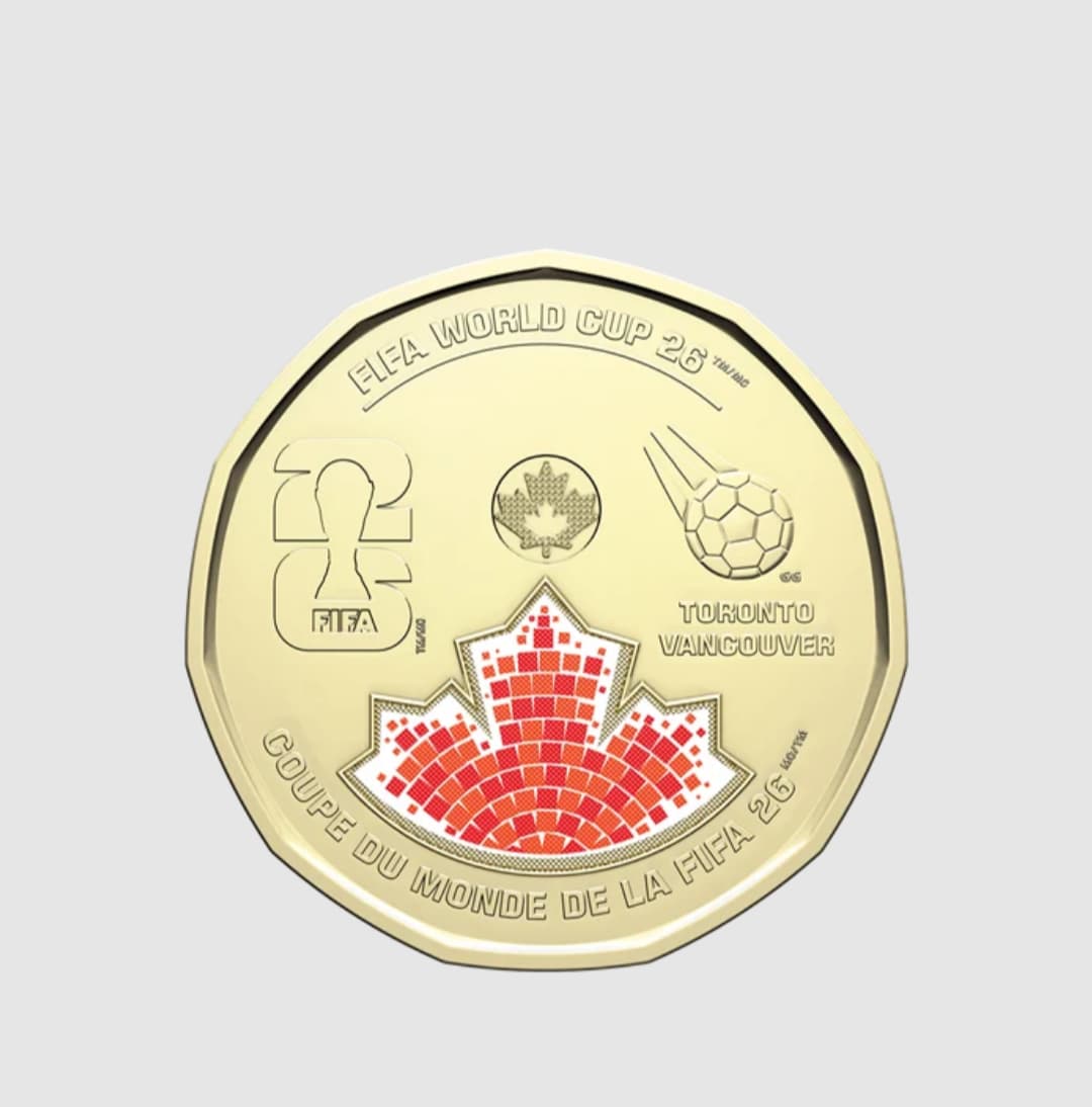 Moneda de $1 Dólar Canadá 2026 - Copa Mundial de la FIFA (Colorizada) - Imagen 4