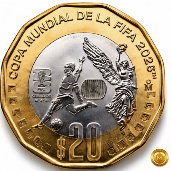 2026 Set de 4 Monedas Conmemorativas Mexico - Copa Mundial de la FIFA - Imagen 3