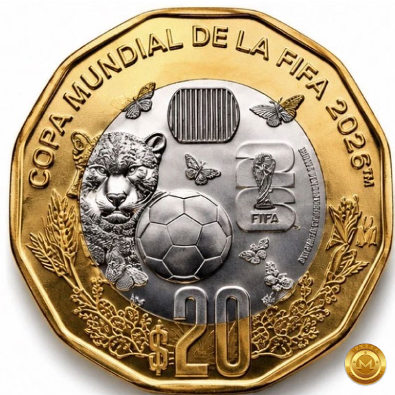 2026 Set de 4 Monedas Conmemorativas Mexico - Copa Mundial de la FIFA - Imagen 2