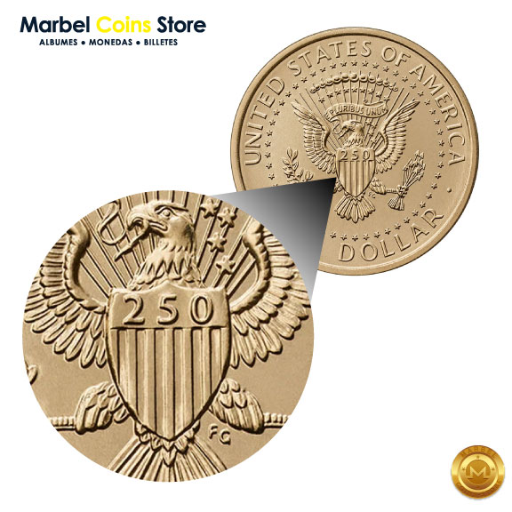 2026 P Moneda de $1 Dólar Semiquincentenario- Donald J. Trump (Individual UNC) - Imagen 3
