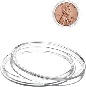 capsula-1 CTVS- Cápsula de 19 mm para Moneda de 1 Centavo US (Penny / Lincoln / Indian Head) libre de PVC
