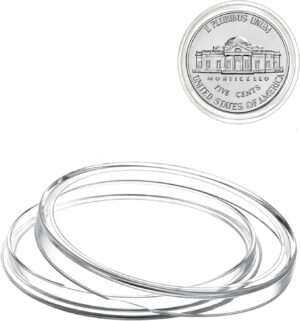 Cápsula de 22 mm para para Moneda de 5 Centavos US (Nickel / Jefferson / Buffalo) libre de PVC