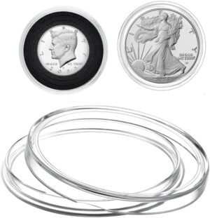 capsula anillo negro- Cápsulas 41 mm con Anillos de Espuma Ajustables (10 Medidas en 1) libre de PVC