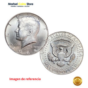 1965 P Kennedy Half Dollar (50 ctvs - Plata 40%)