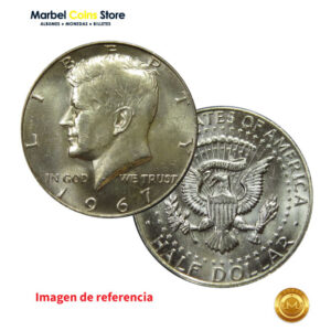 1967 P Kennedy Half Dollar (50 ctvs - Plata 40%)