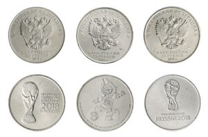 Russia 25 Rubles,Coin Set, 2018 2018 Set de 3 Monedas Conmemorativas de 25 Rublos Rusia-Copa Mundial de la FIFA Rusia 2018 MON-RUS-25RBL-SET3-2018